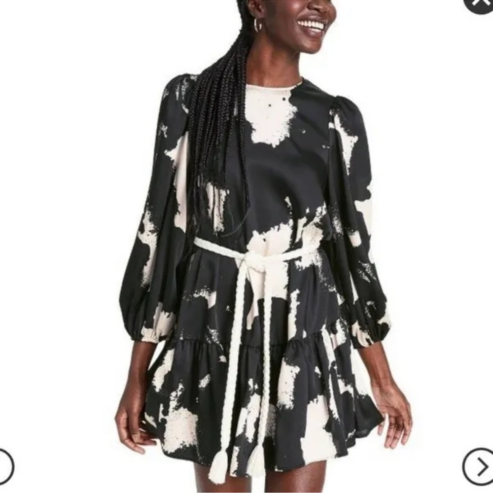 Alexis for Target Mini Black and White Rope belt dress Sz XL NWT Iconic!